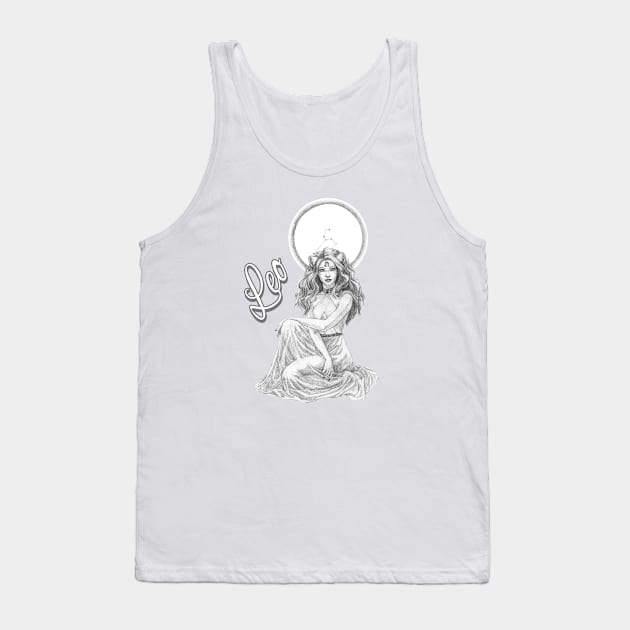 Leo Goddess Tank Top by Aurora Illustration